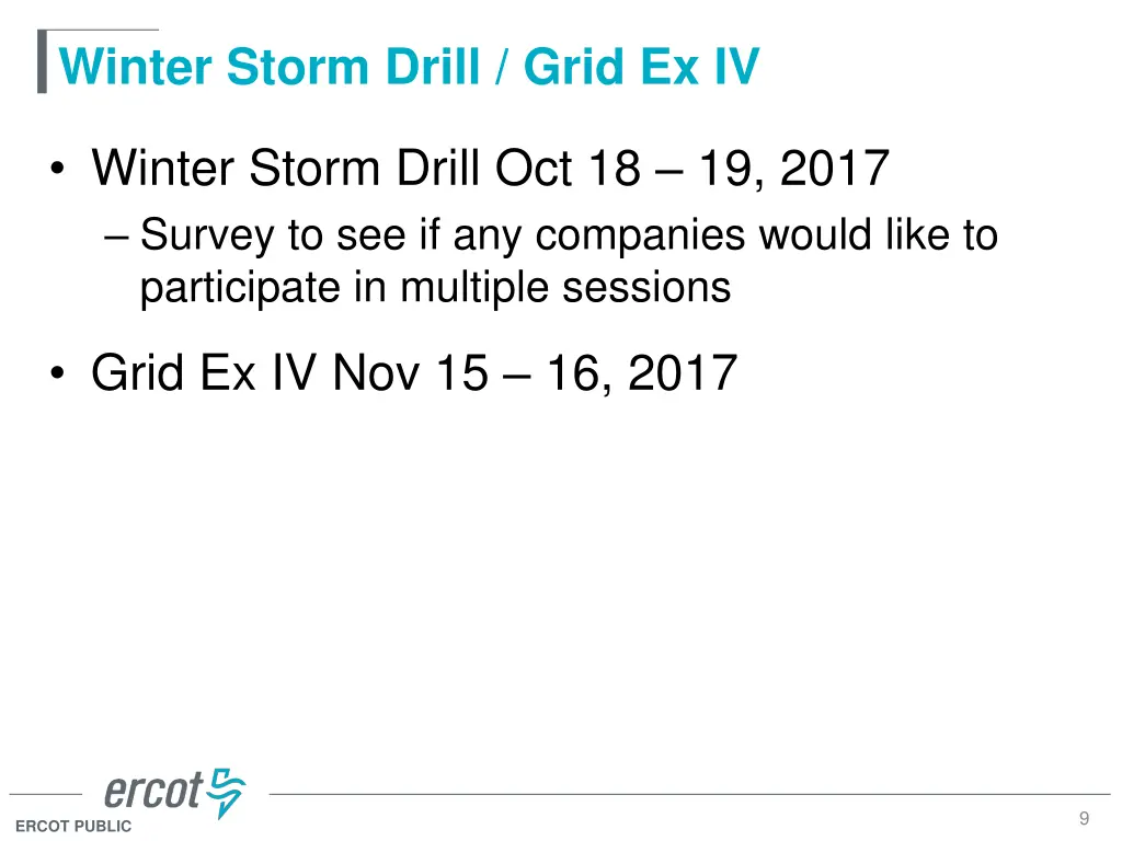 winter storm drill grid ex iv