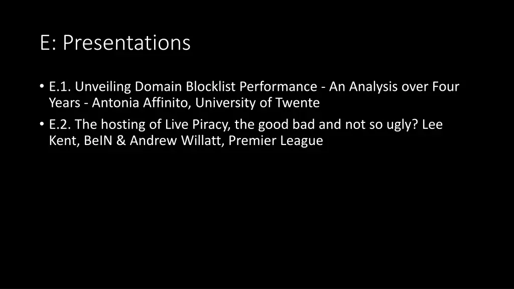 e presentations