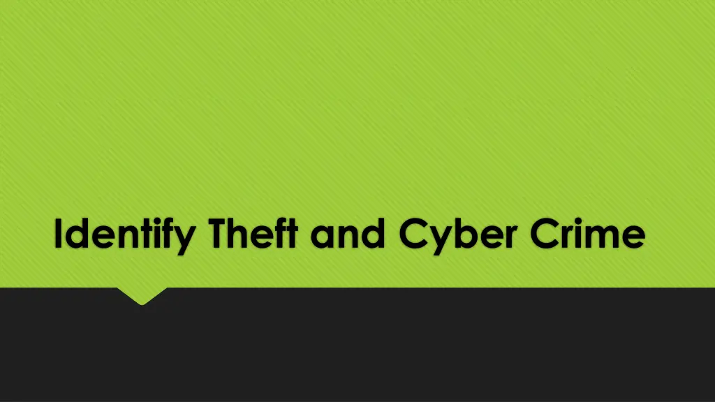 identify theft and cyber crime