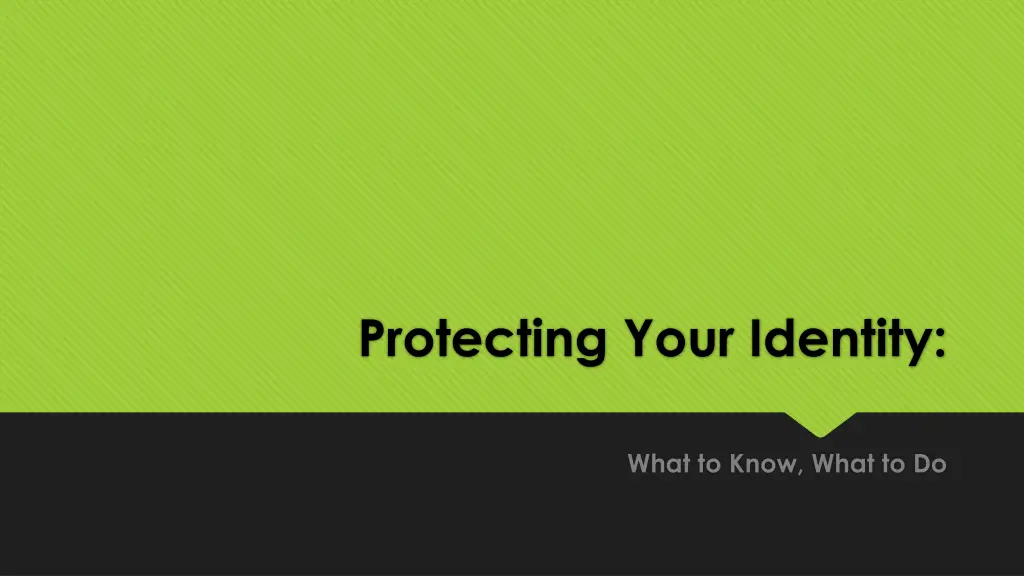 protecting your identity