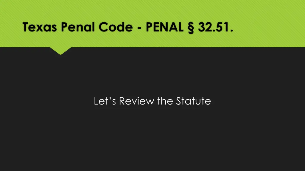 texas penal code penal 32 51