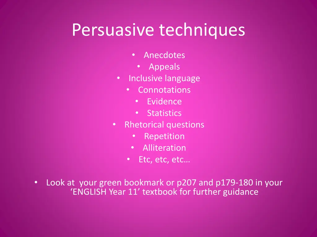 persuasive techniques