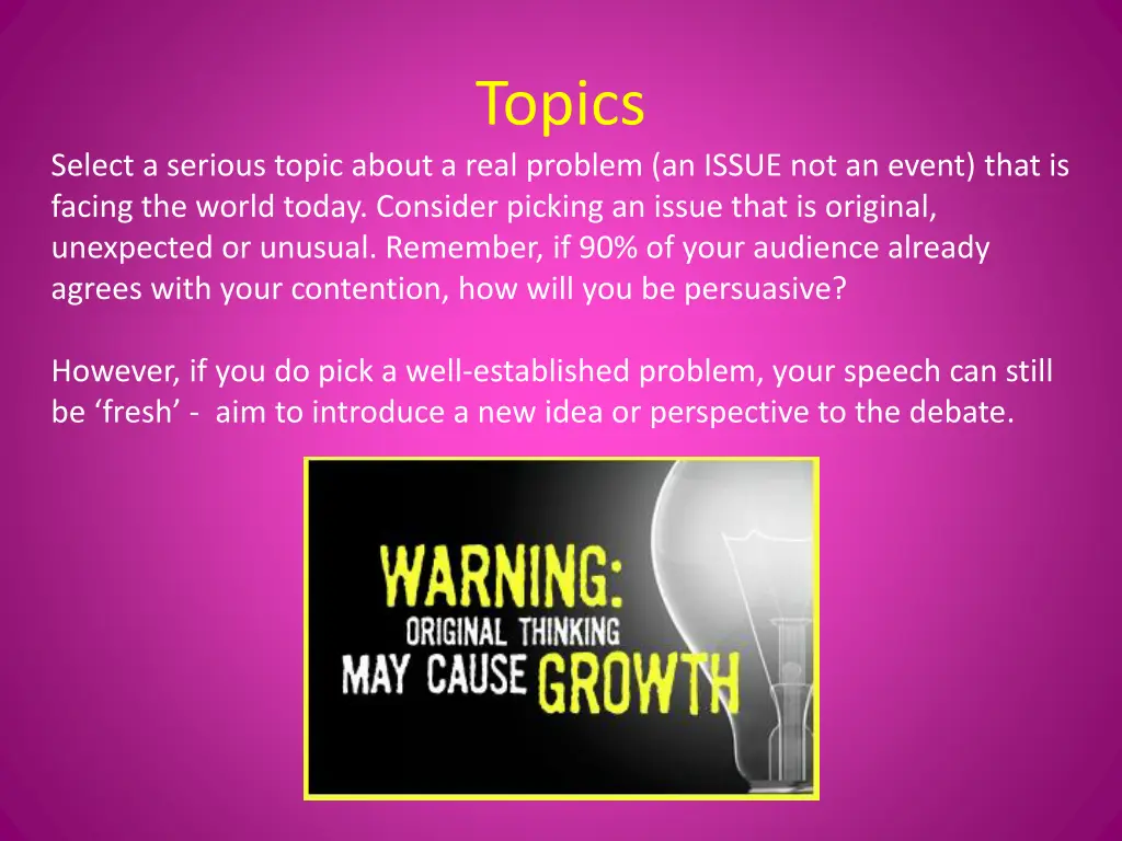 topics