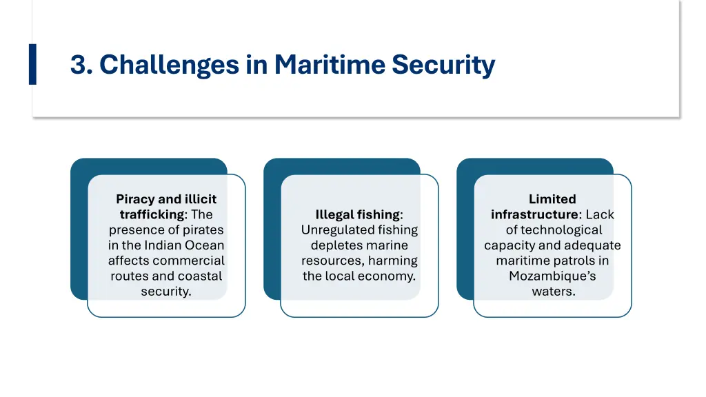 3 challenges in maritime security