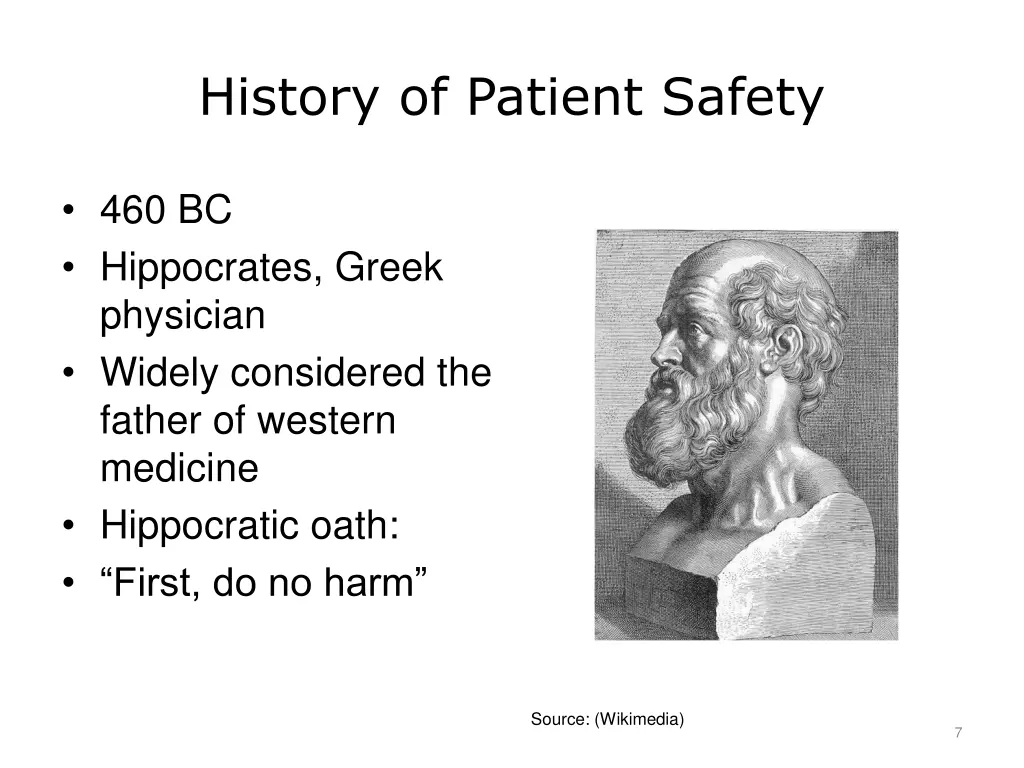 history of patient safety