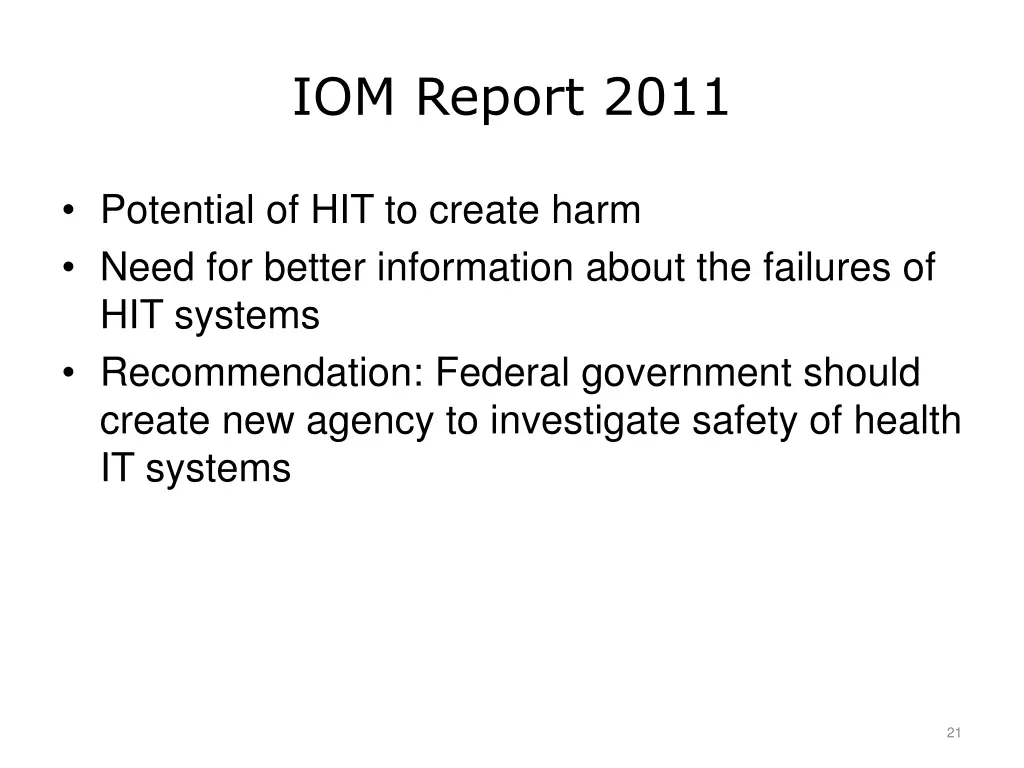 iom report 2011