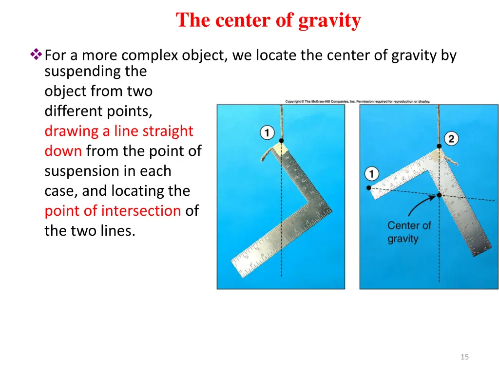 the center of gravity 1
