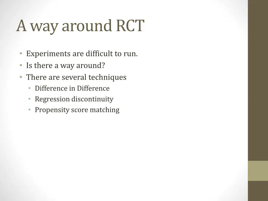 a way around rct