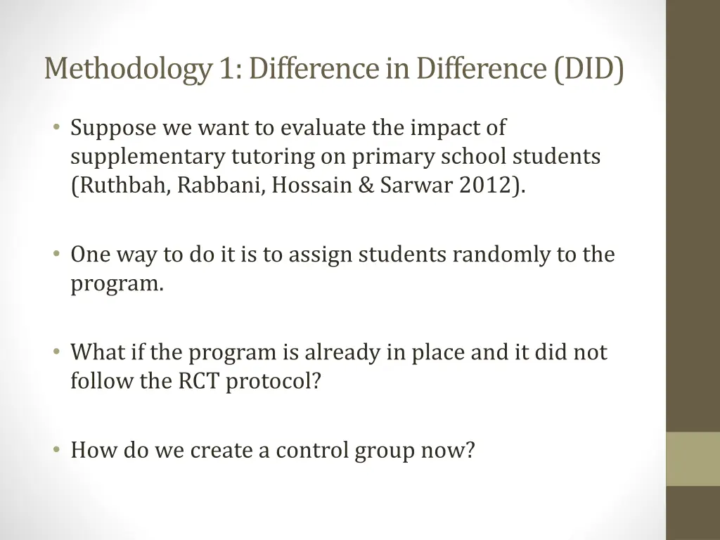 methodology 1 difference in difference did