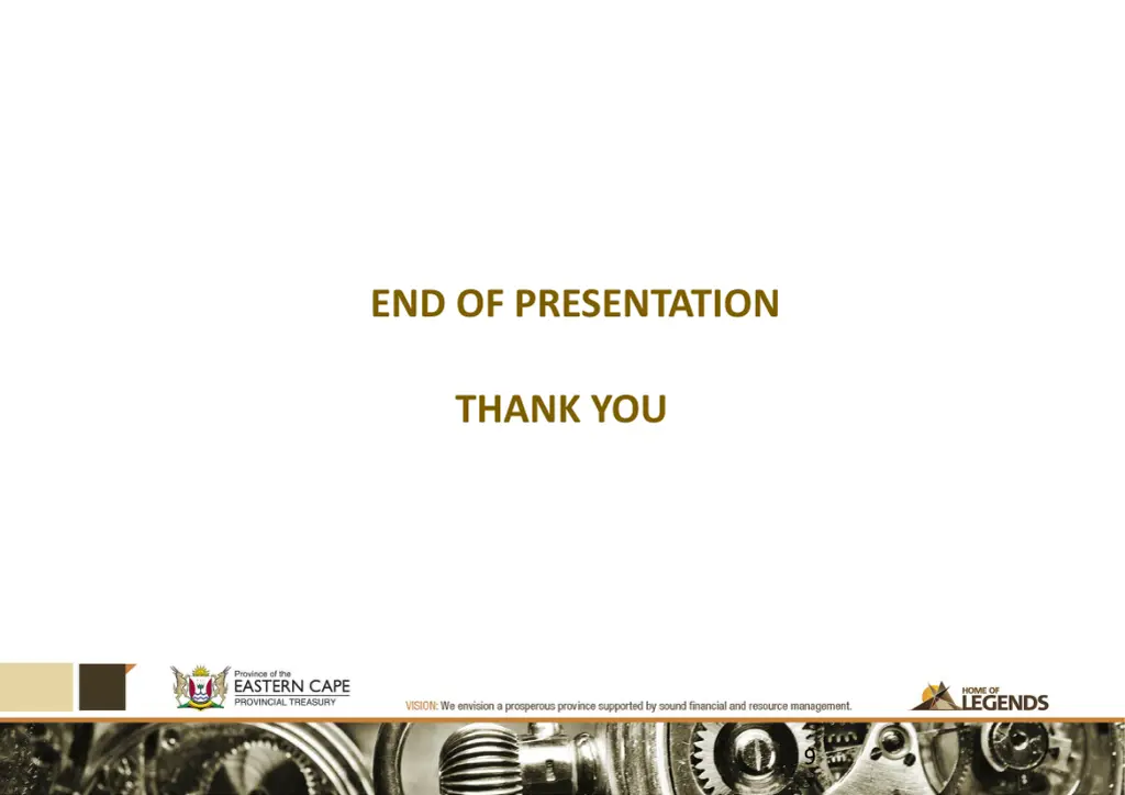 end of presentation
