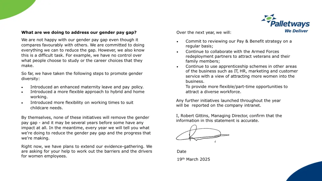what are we doing to address our gender pay gap