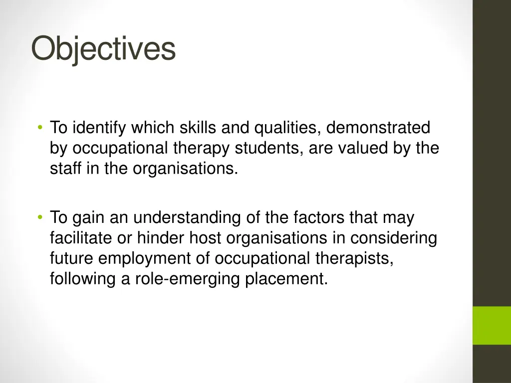 objectives 1