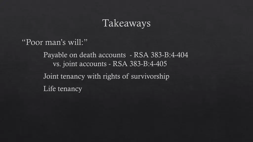 takeaways