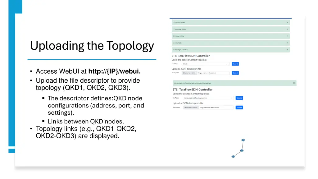 uploading the topology