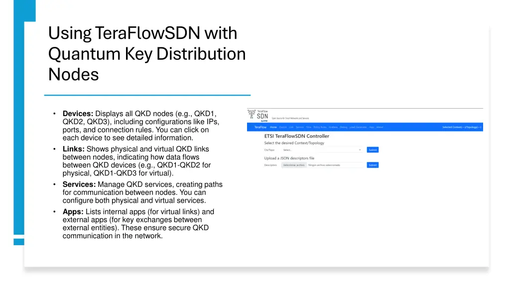 using teraflowsdnwith quantum key distribution