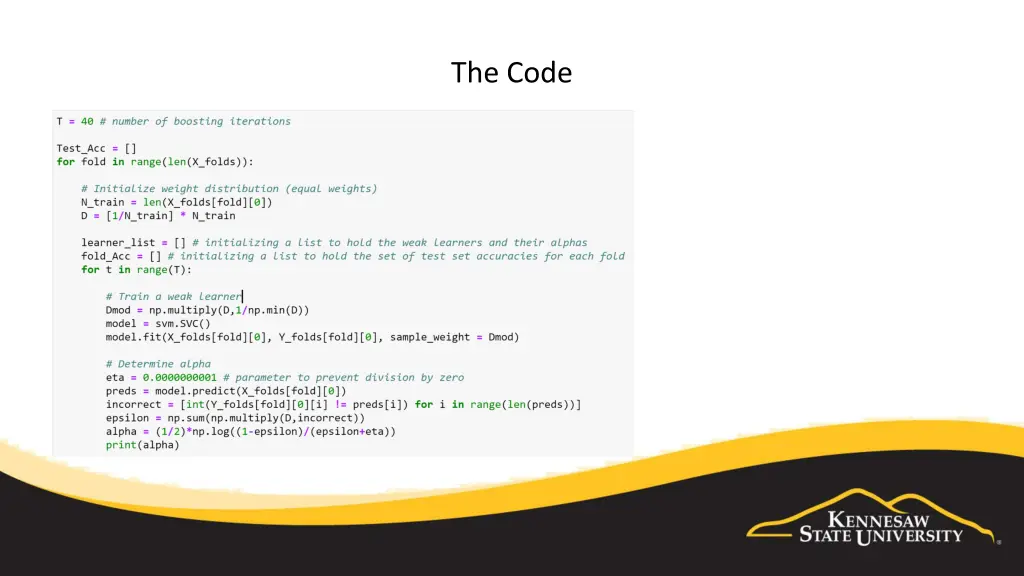 the code