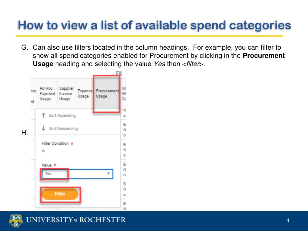 how to view a list of available spend categories 2