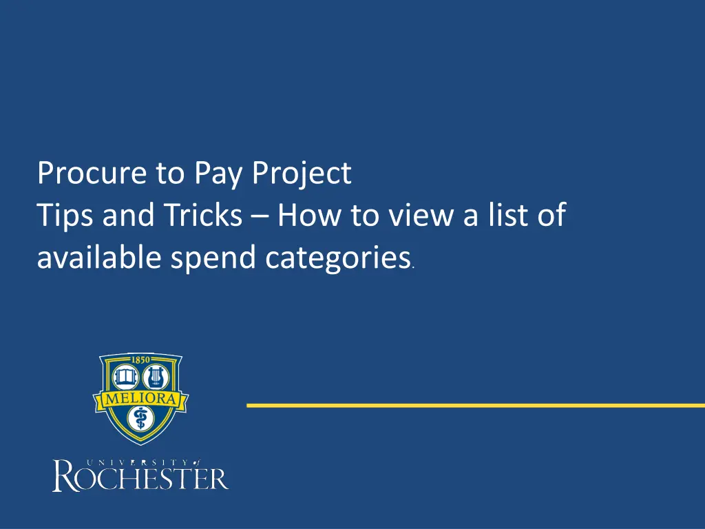 procure to pay project tips and tricks