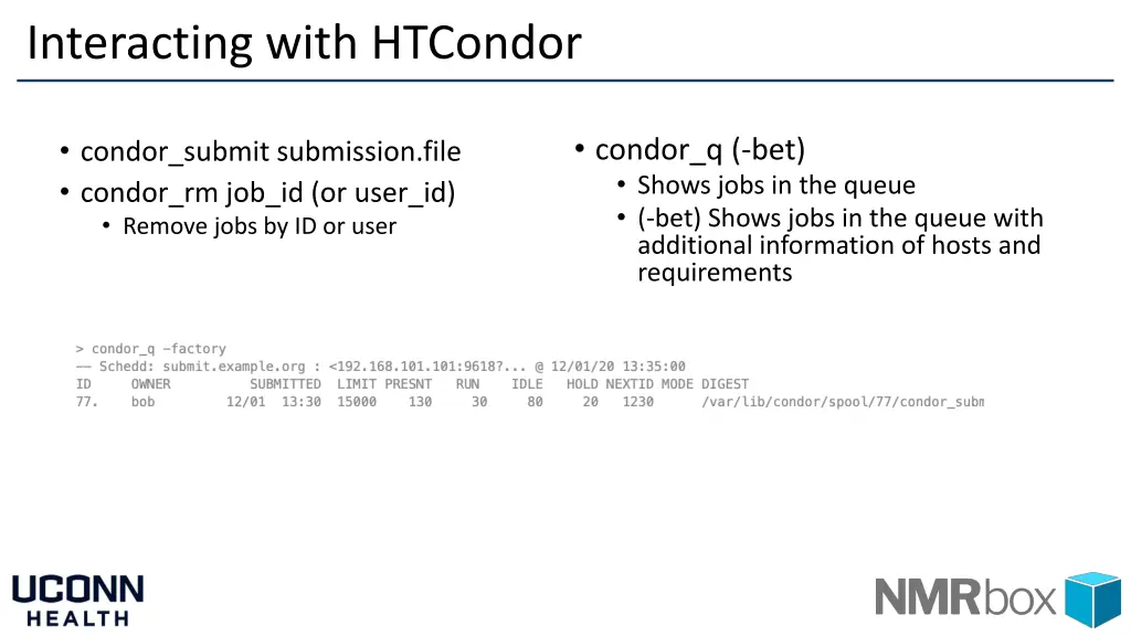 interacting with htcondor 1
