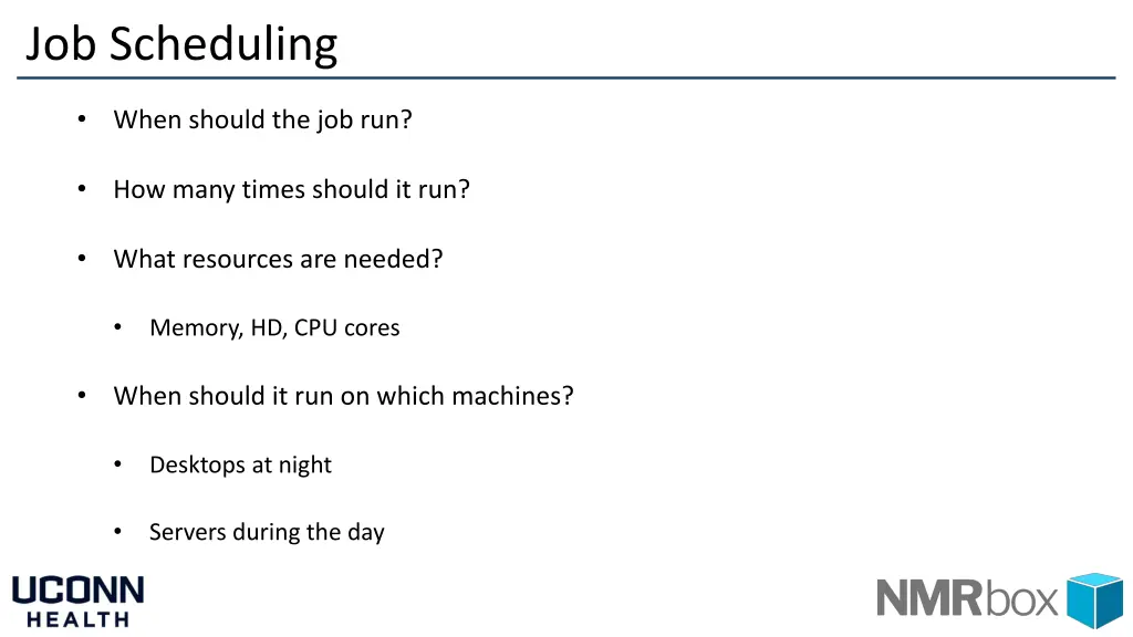 job scheduling