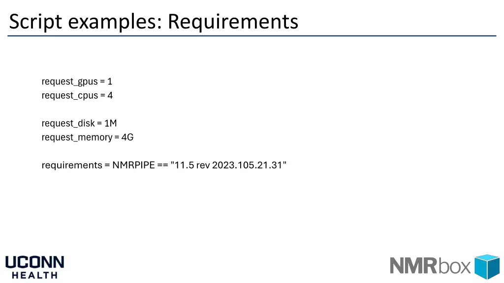 script examples requirements