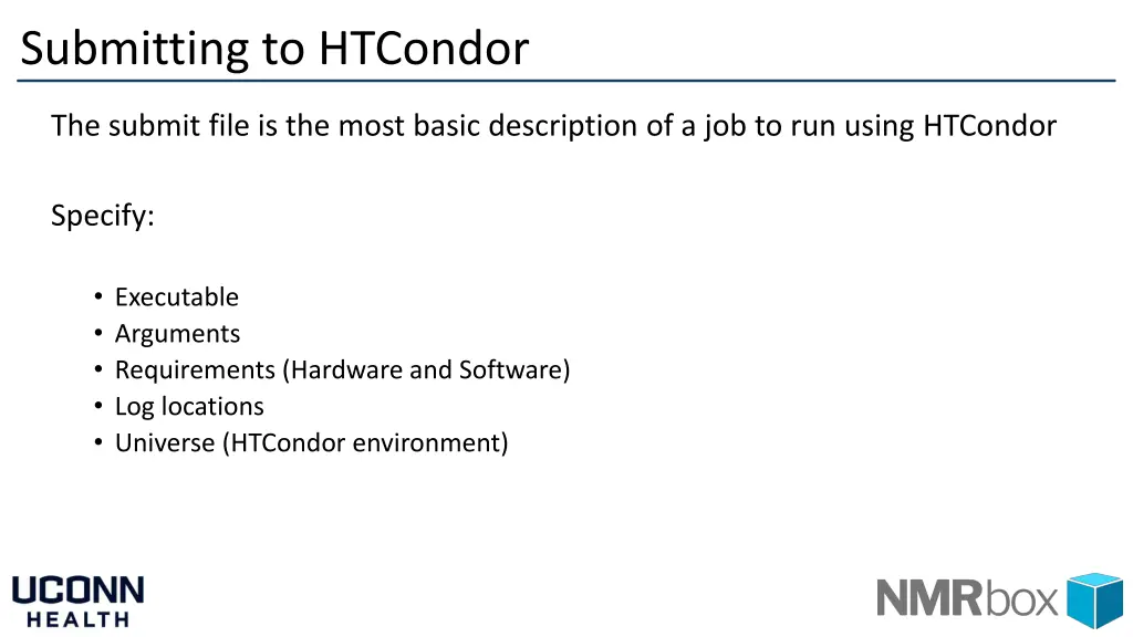 submitting to htcondor