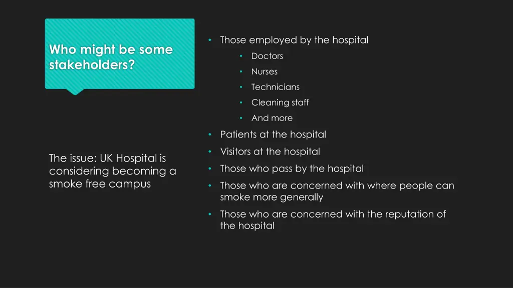 those employed by the hospital