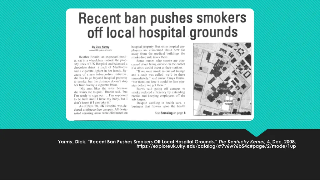 yarmy dick recent ban pushes smokers off local