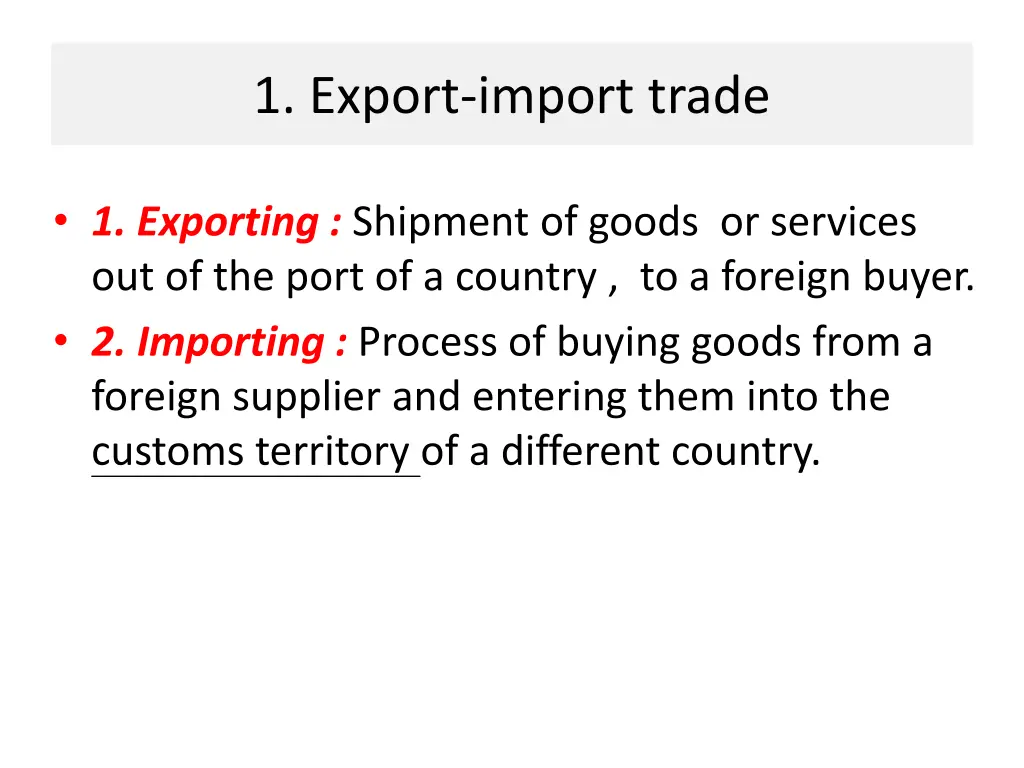 1 export import trade 1