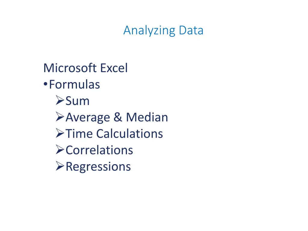 analyzing data