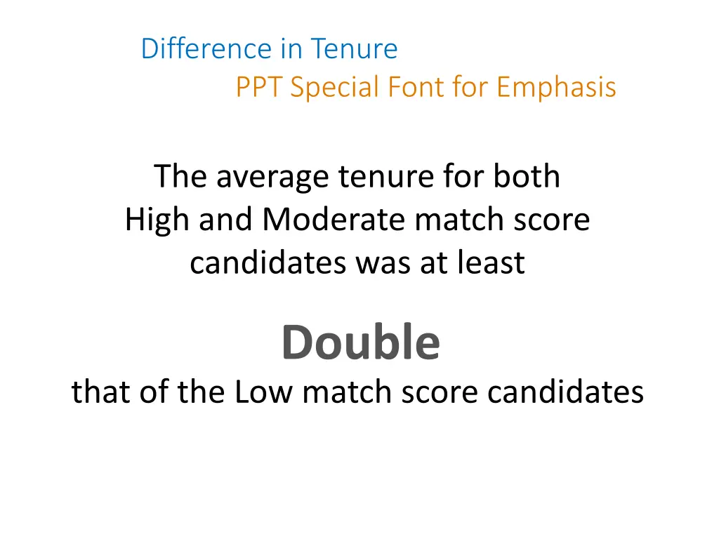 difference in tenure ppt special font for emphasis