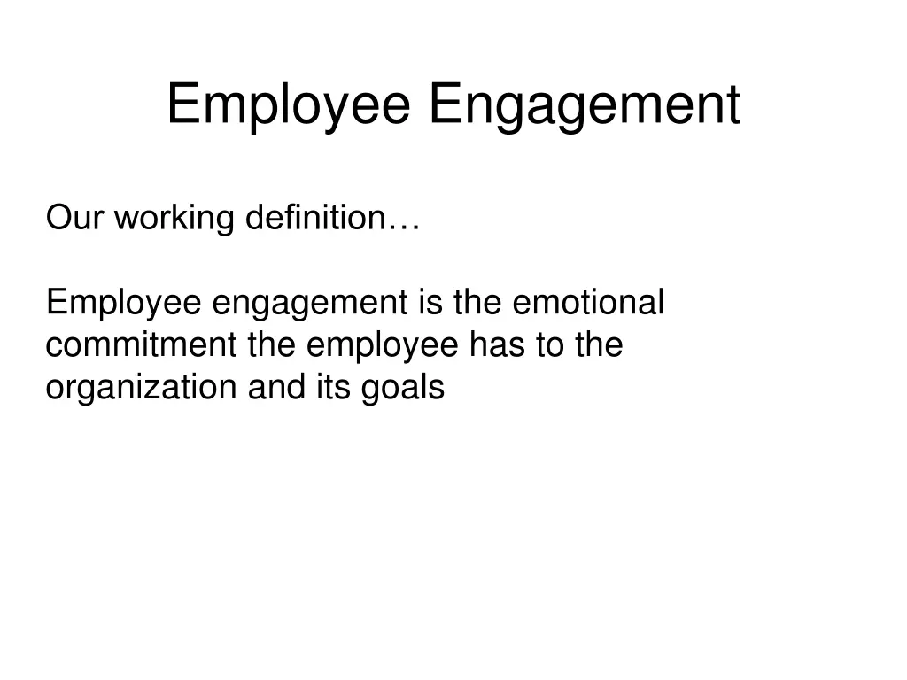 employee engagement