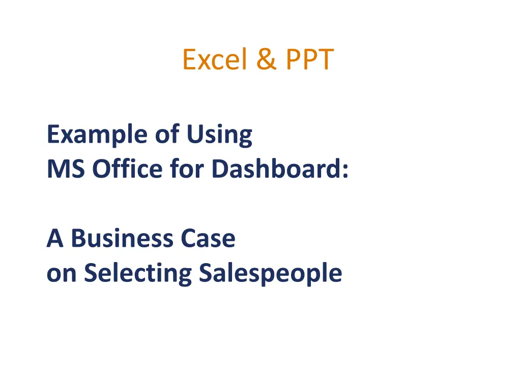 excel ppt