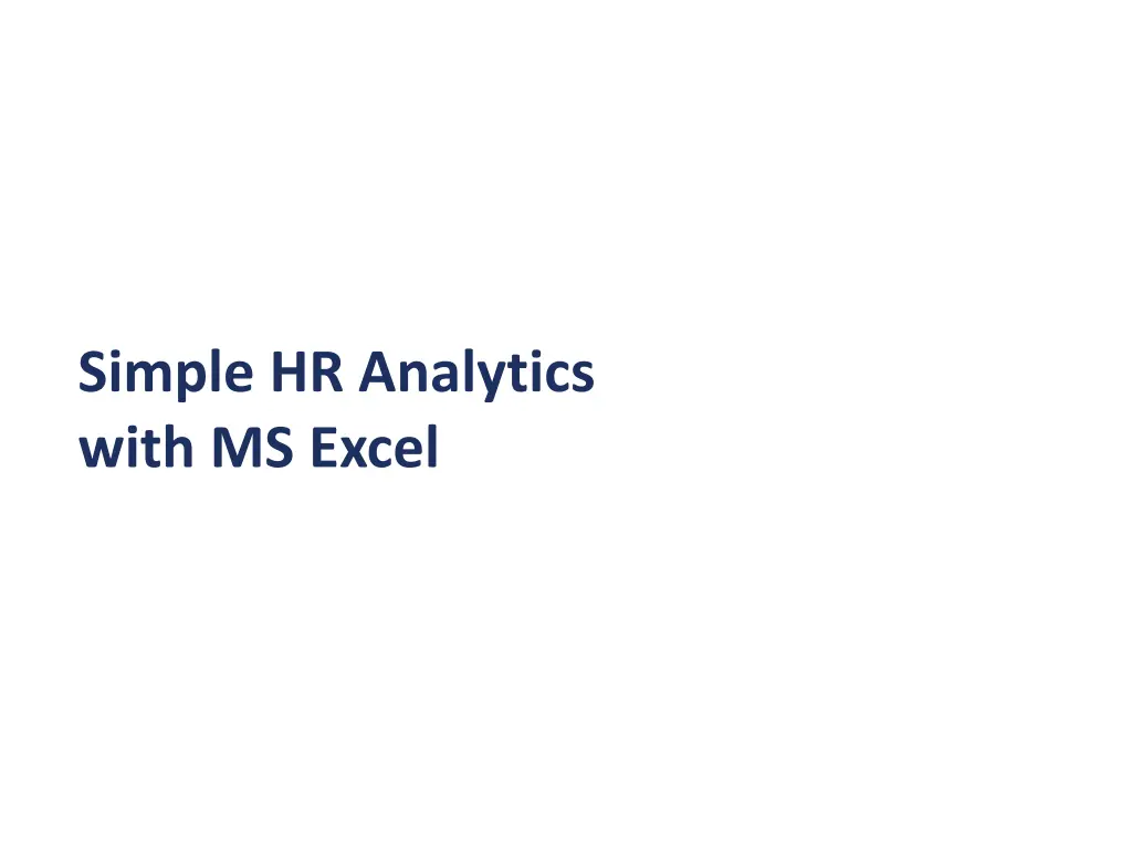 simple hr analytics with ms excel