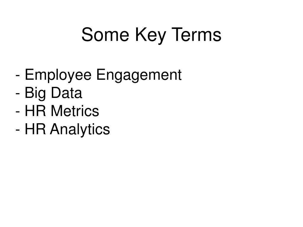 some key terms