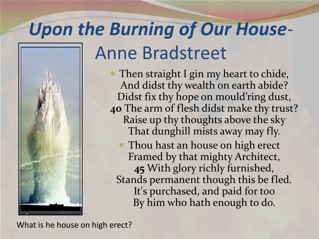 upon the burning of our house anne bradstreet 4