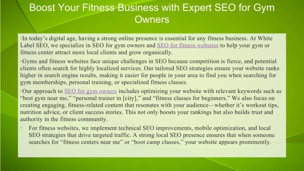 boost your fitness business with expert