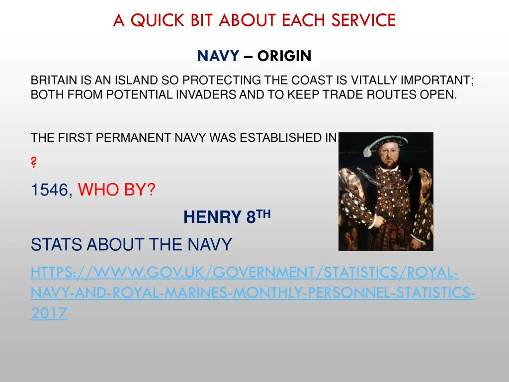 a quick bit about each service 1