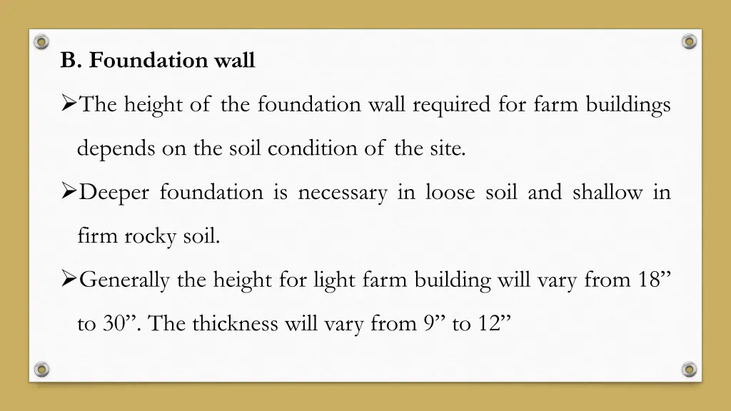 b foundation wall