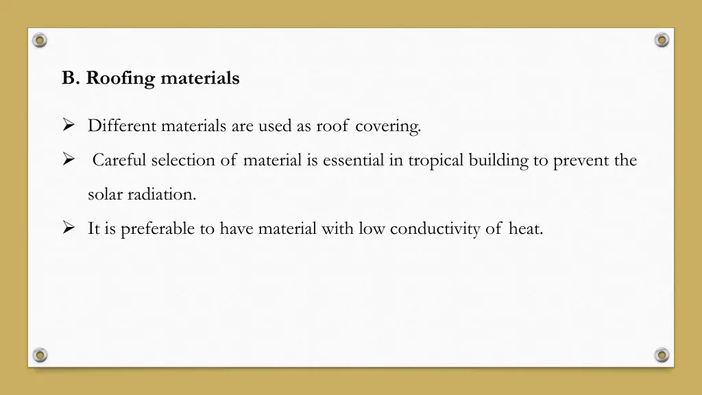b roofing materials