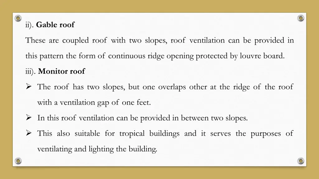 ii gable roof