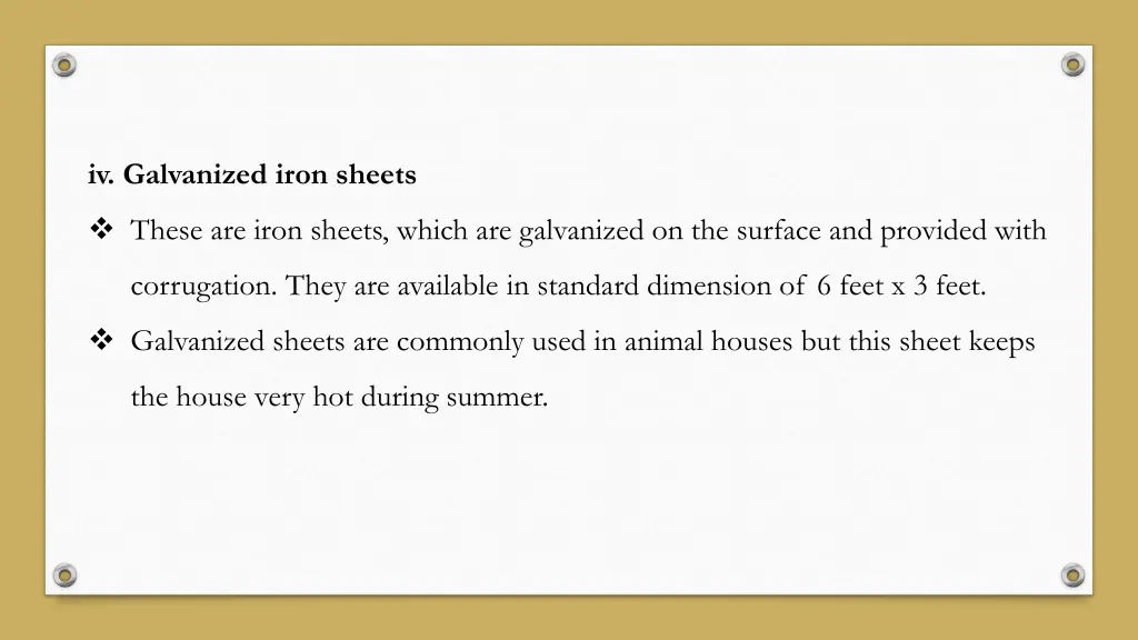 iv galvanized iron sheets