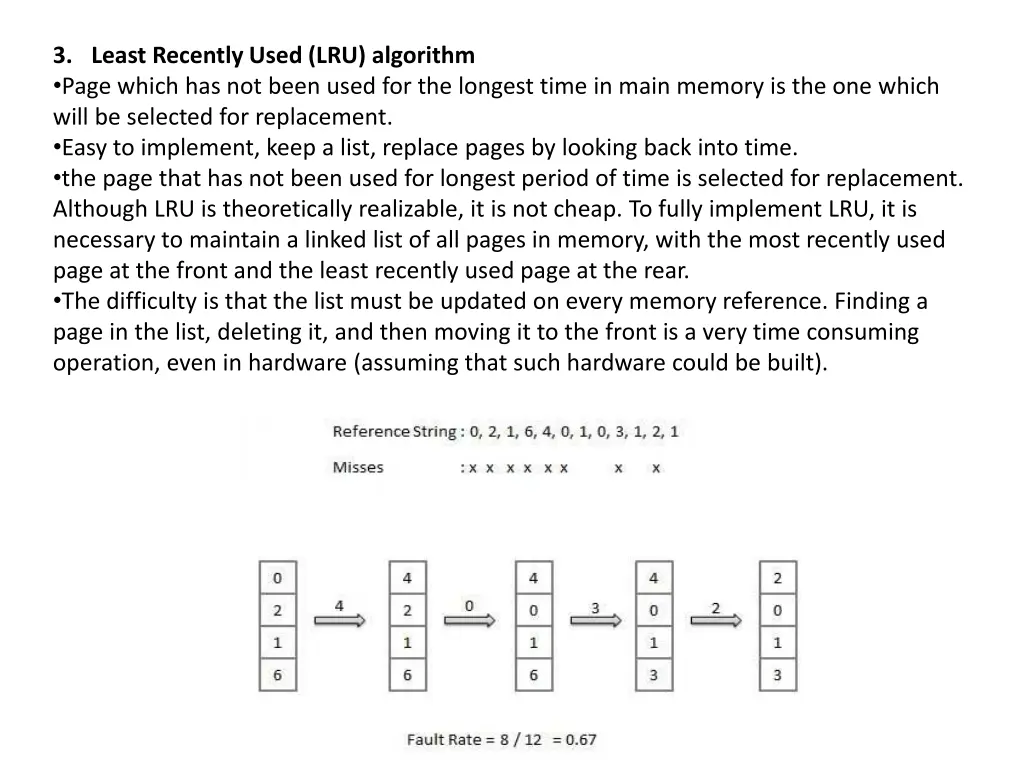 3 least recently used lru algorithm page which