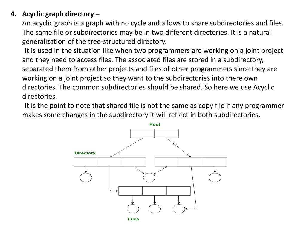 4 acyclic graph directory an acyclic graph