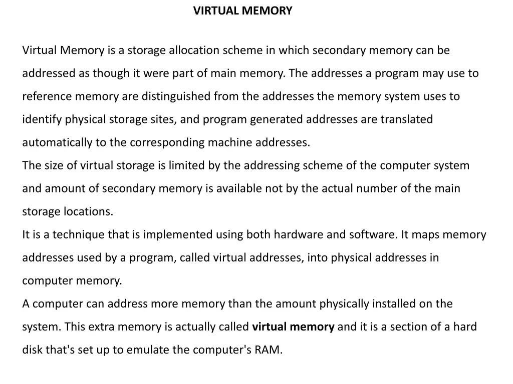 virtual memory