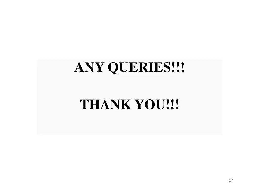 any queries