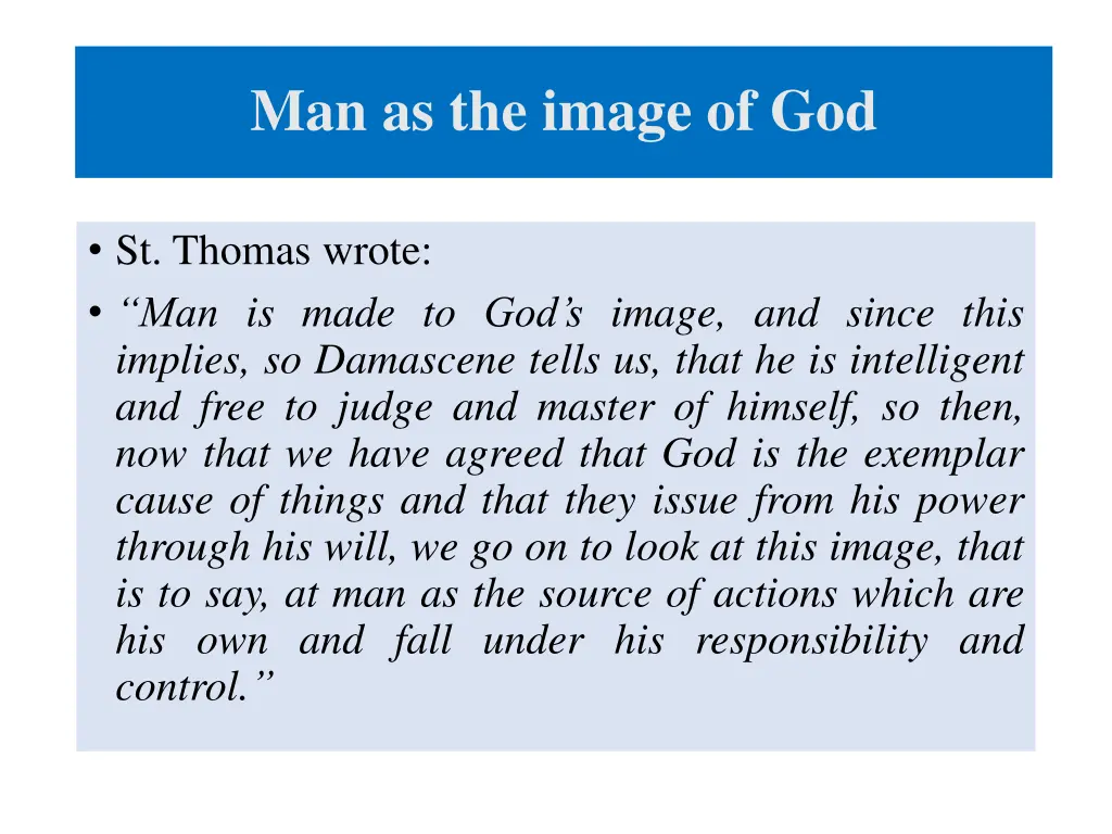 man as the image of god