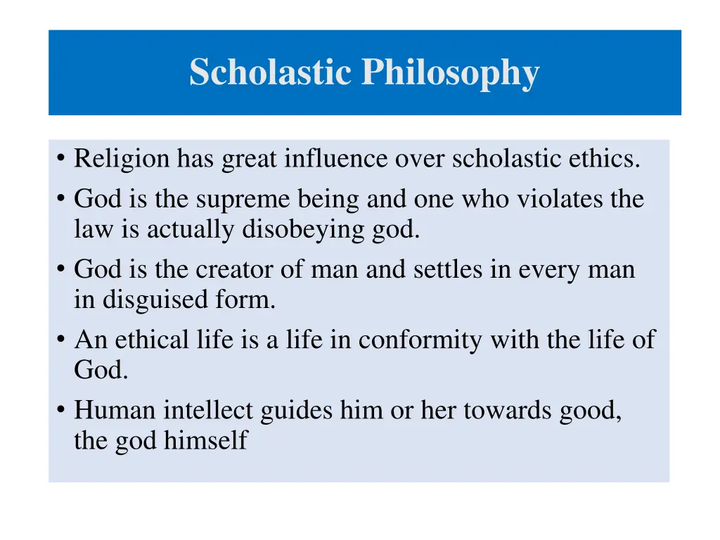 scholastic philosophy 1