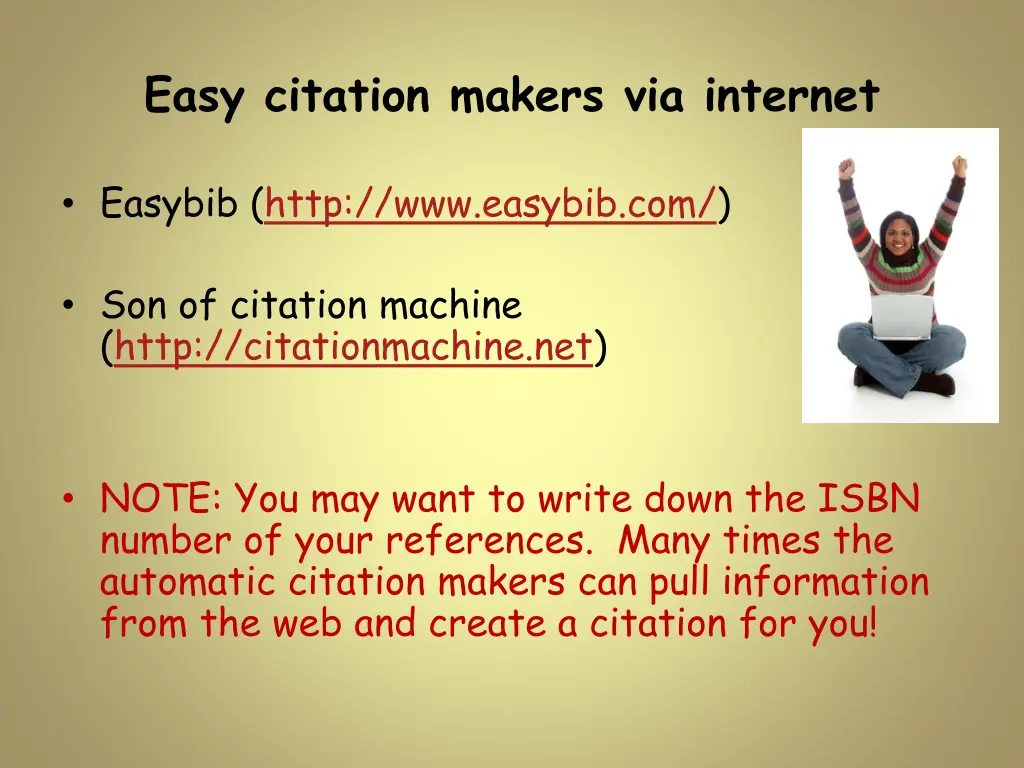 easy citation makers via internet