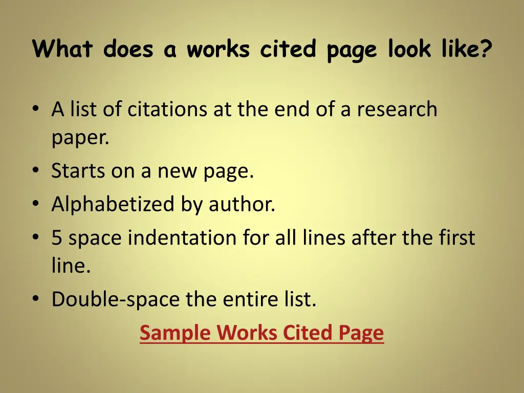 what does a works cited page look like